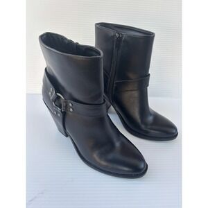Esprit Kella Faux Leather block heels booties Size 10 M